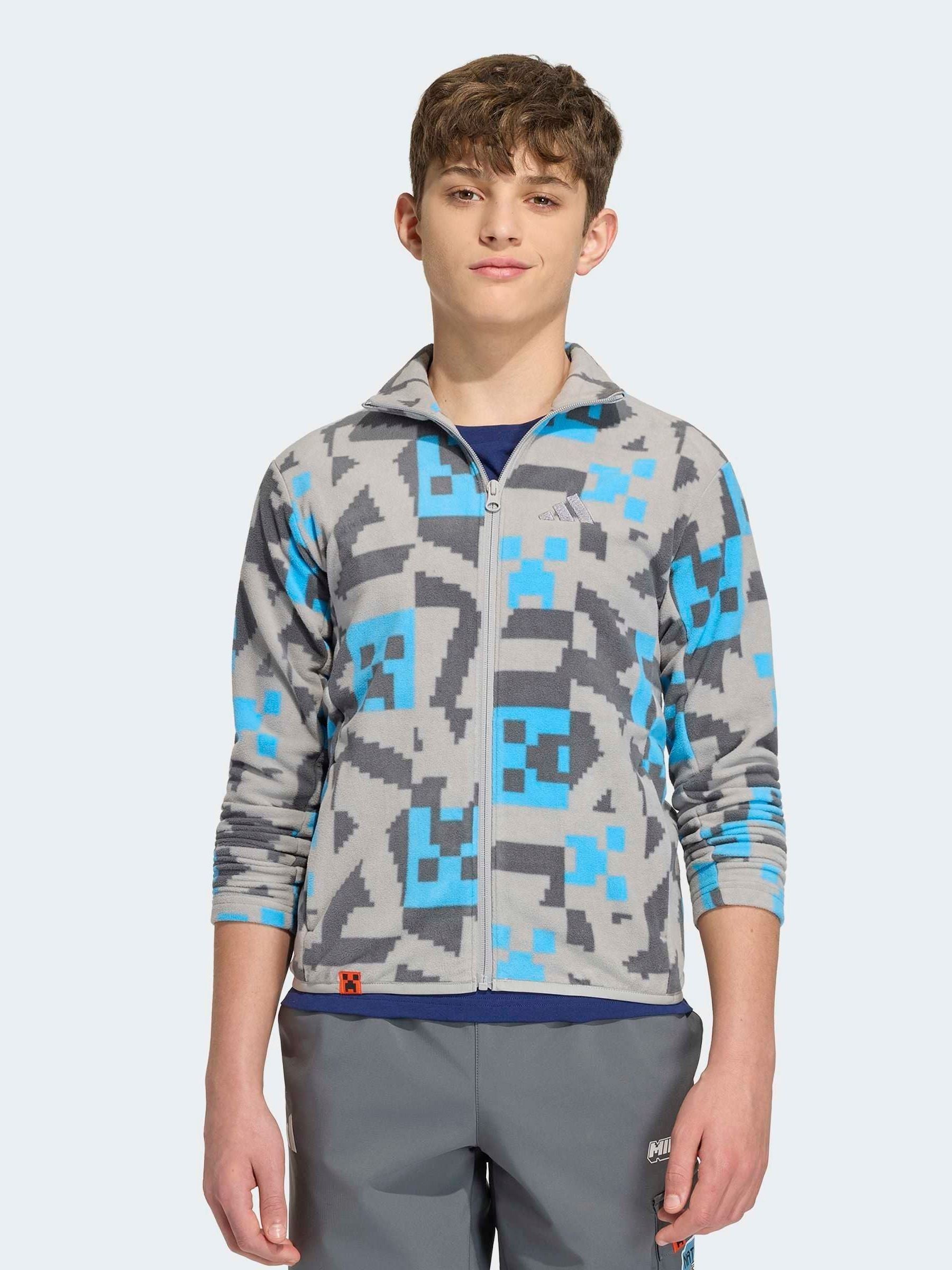 Dsiney Kidz - adidas Grey Minecraft Terrex Climawarm Full-zip Fleece Jacket image 1