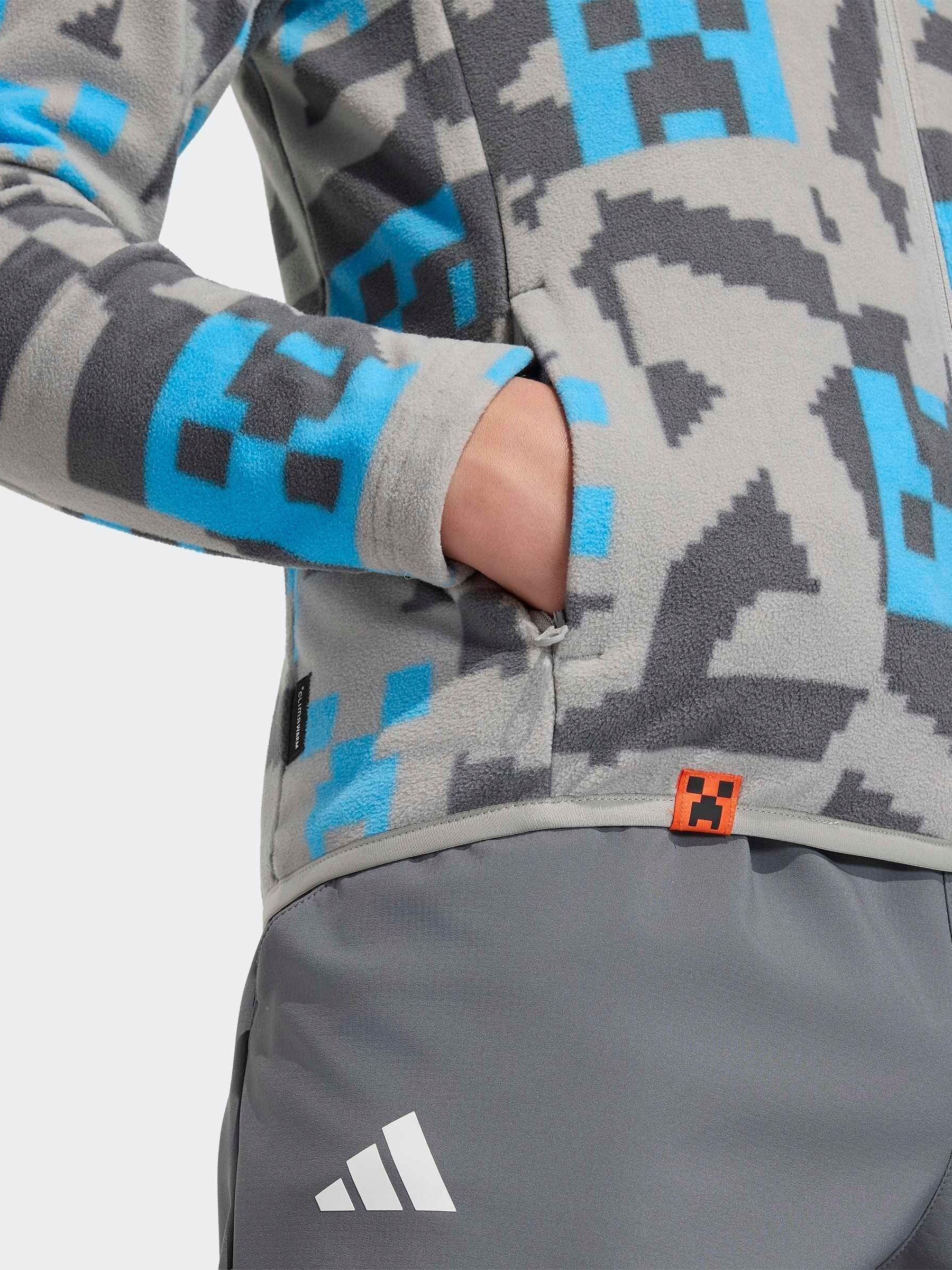 Dsiney Kidz - adidas Grey Minecraft Terrex Climawarm Full-zip Fleece Jacket image 4