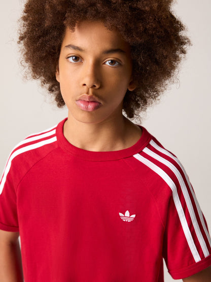 Dsiney Kidz - adidas Originals Red 3 Stripes T-Shirt image 4