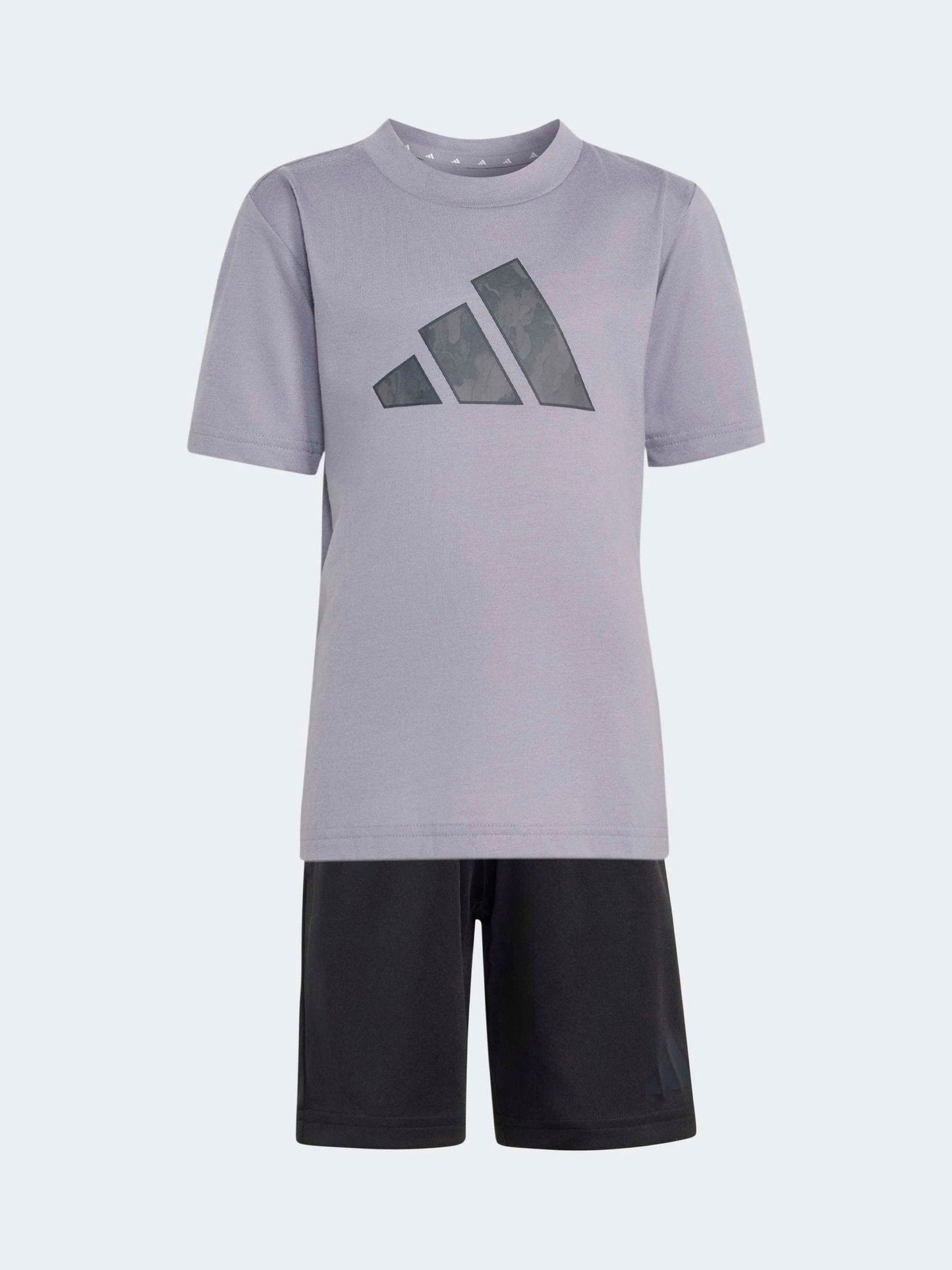 Dsiney Kidz - adidas Purple Camo Logo T-Shirt and Shorts Set image 1