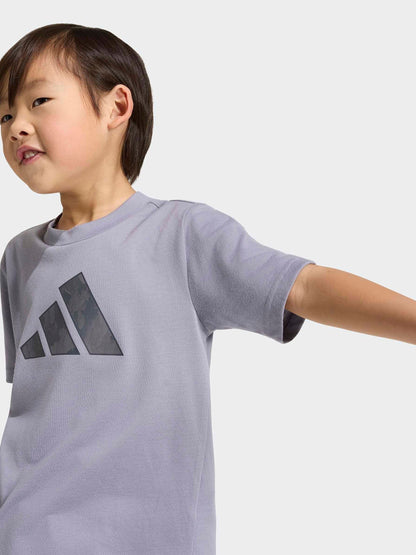 Dsiney Kidz - adidas Purple Camo Logo T-Shirt and Shorts Set image 5