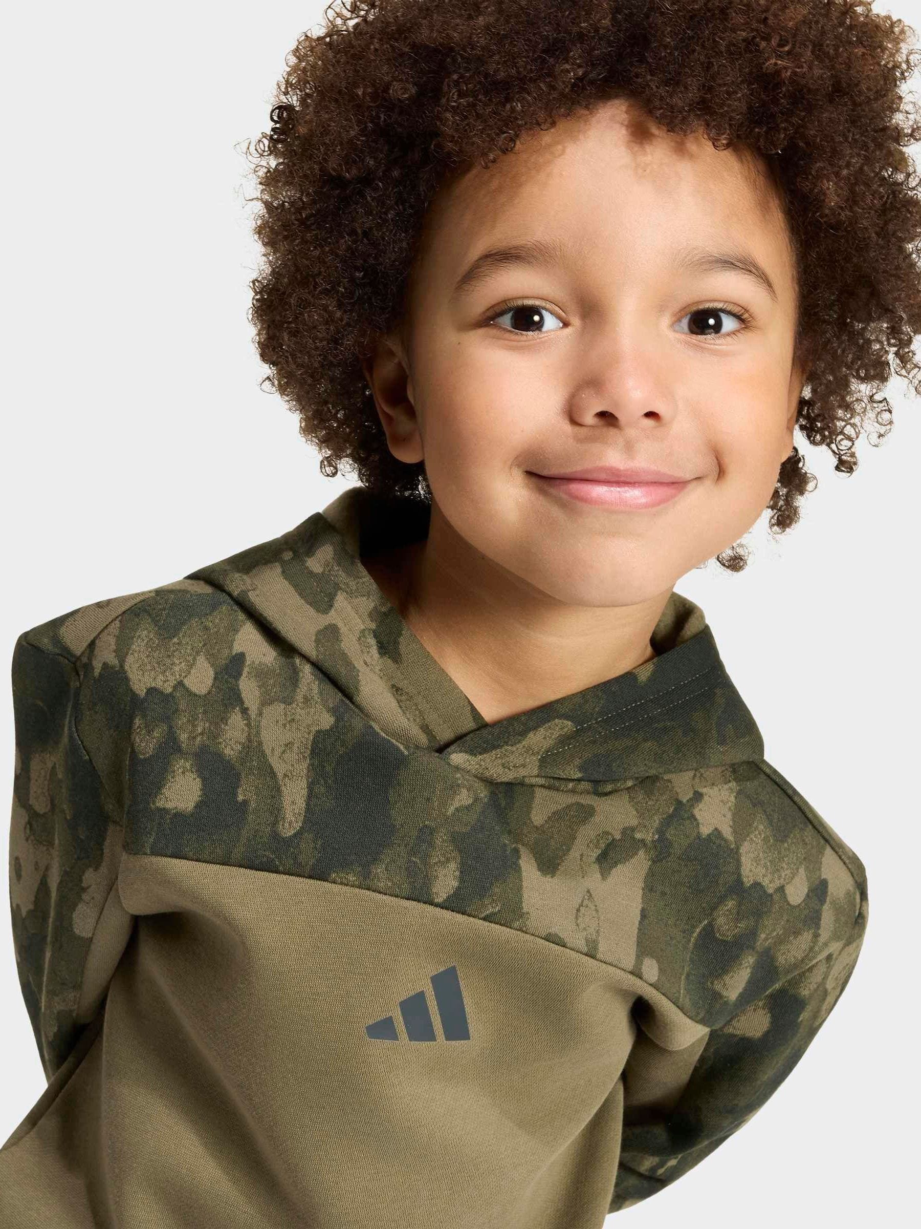 Dsiney Kidz - adidas Green Seasonal Essentials Hooded Joggers Set image 5