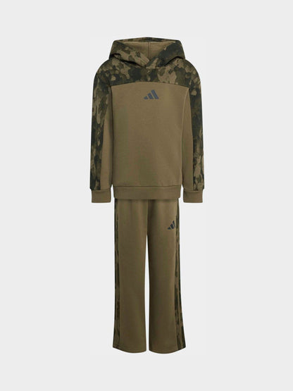 Dsiney Kidz - adidas Green Seasonal Essentials Hooded Joggers Set image 6