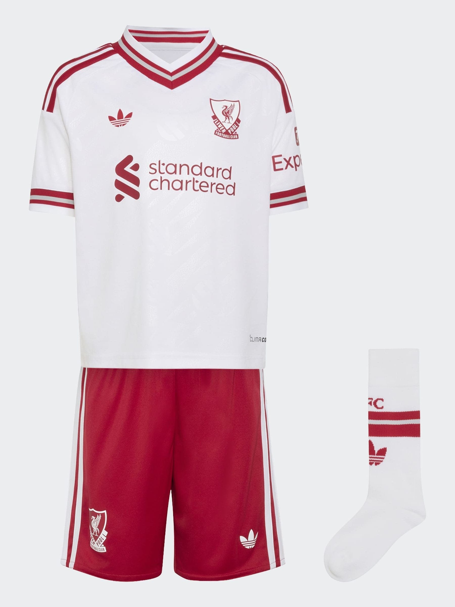 Dsiney Kidz - adidas originals White Liverpool FC Top & Short Set image 5
