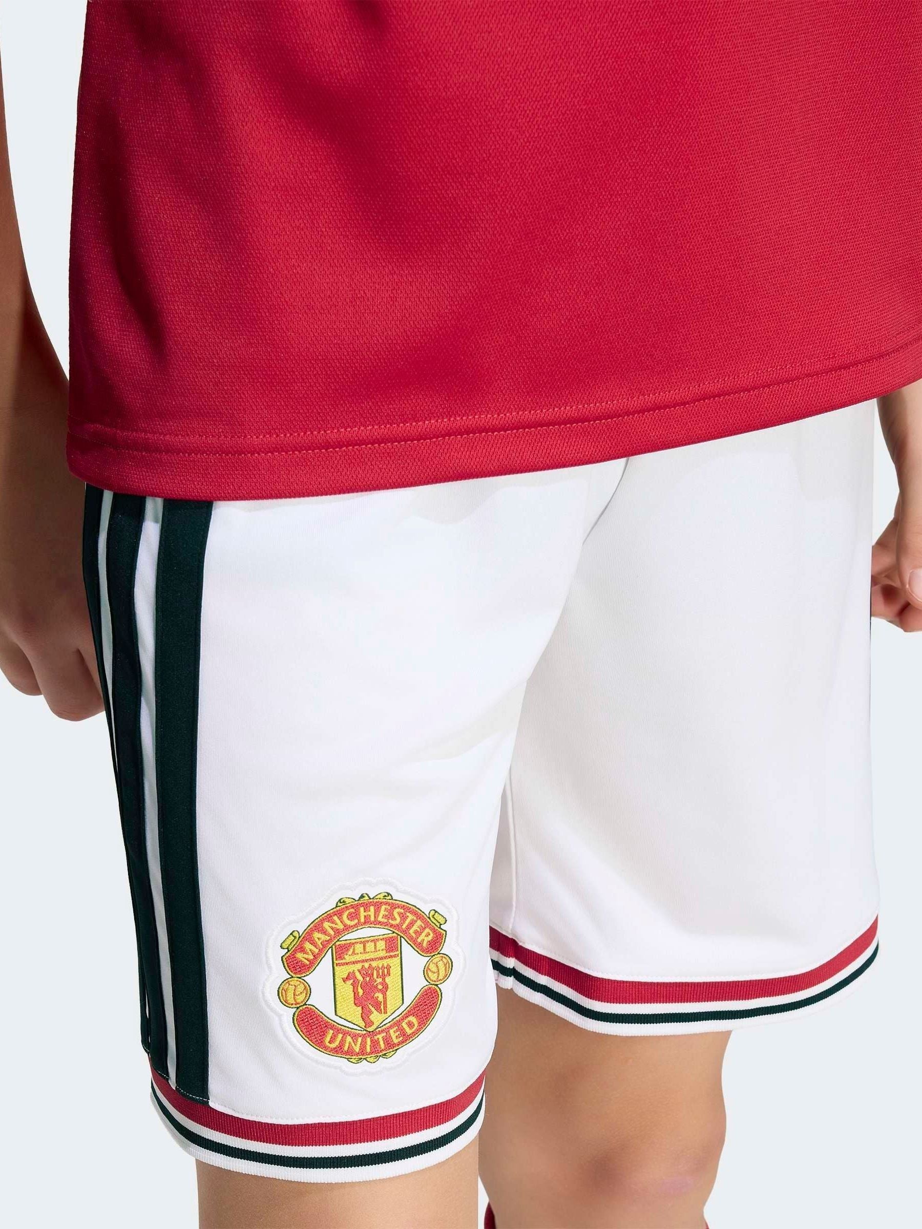 Dsiney Kidz - adidas White Manchester United FC Home Shorts image 1