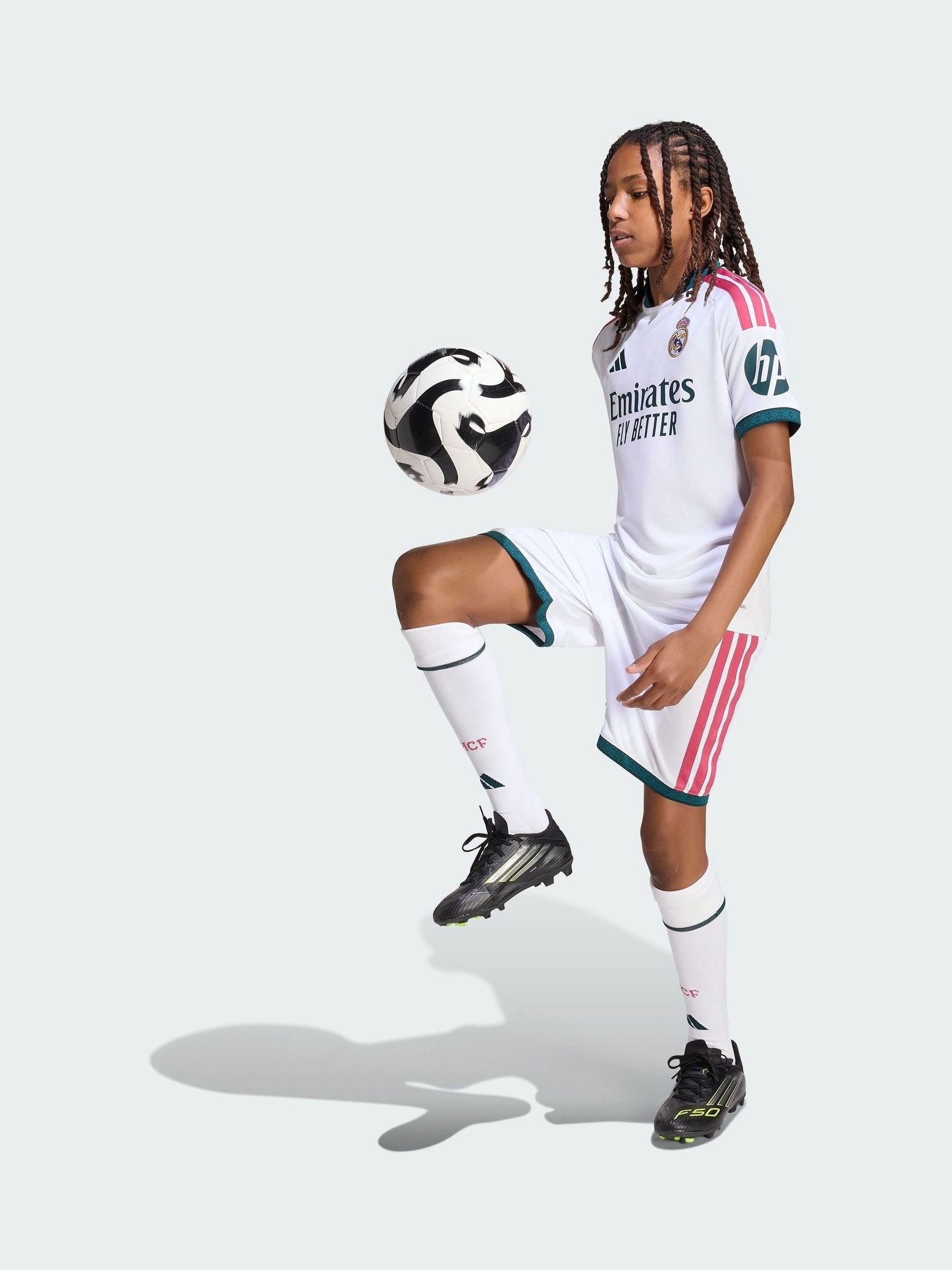 Dsiney Kidz - adidas White Real Madrid 26/27 Home Jersey Kids T-Shirt image 3