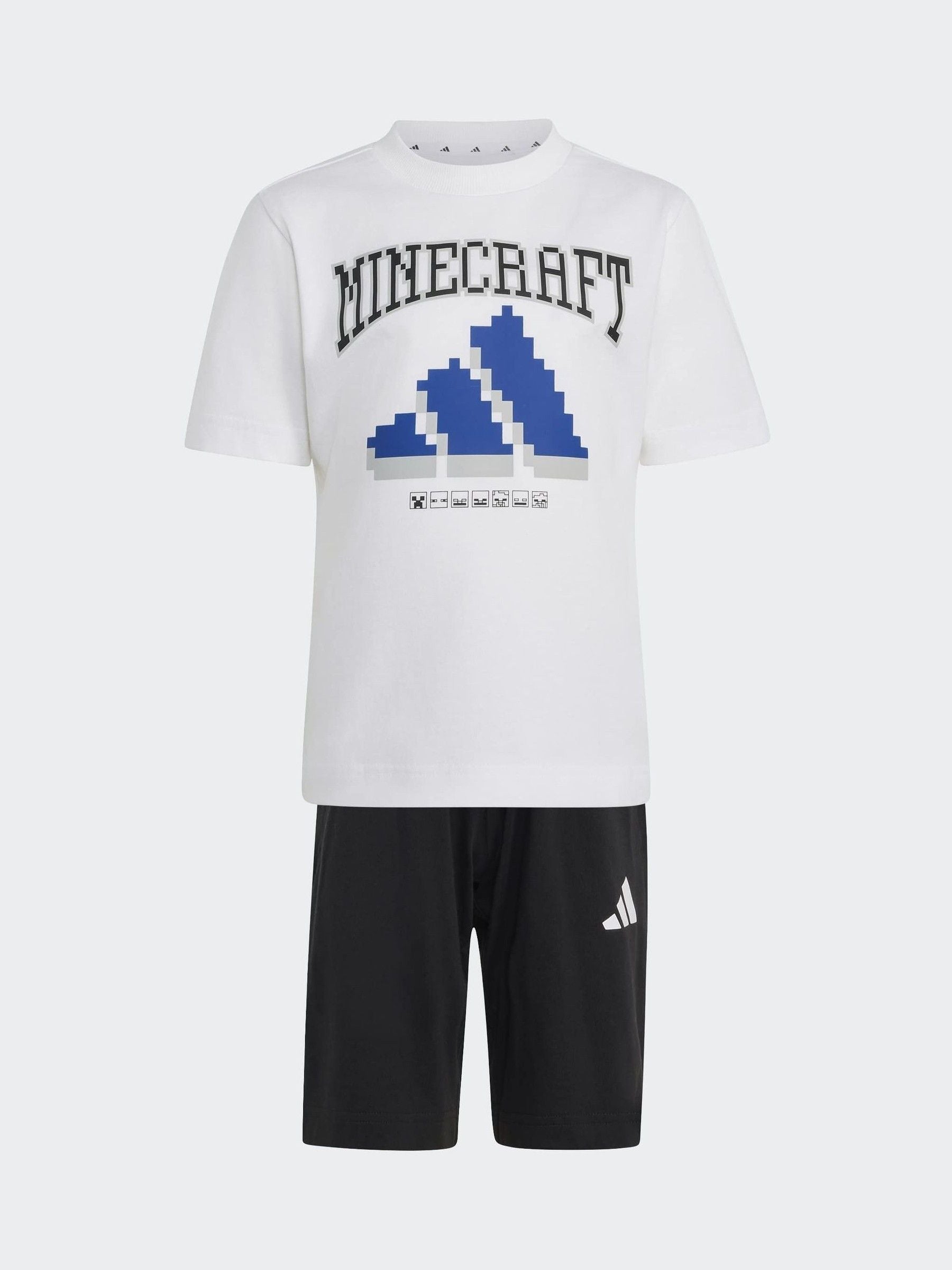 Dsiney Kidz - adidas White Minecraft Little Kids T-Shirt and Shorts Set image 5
