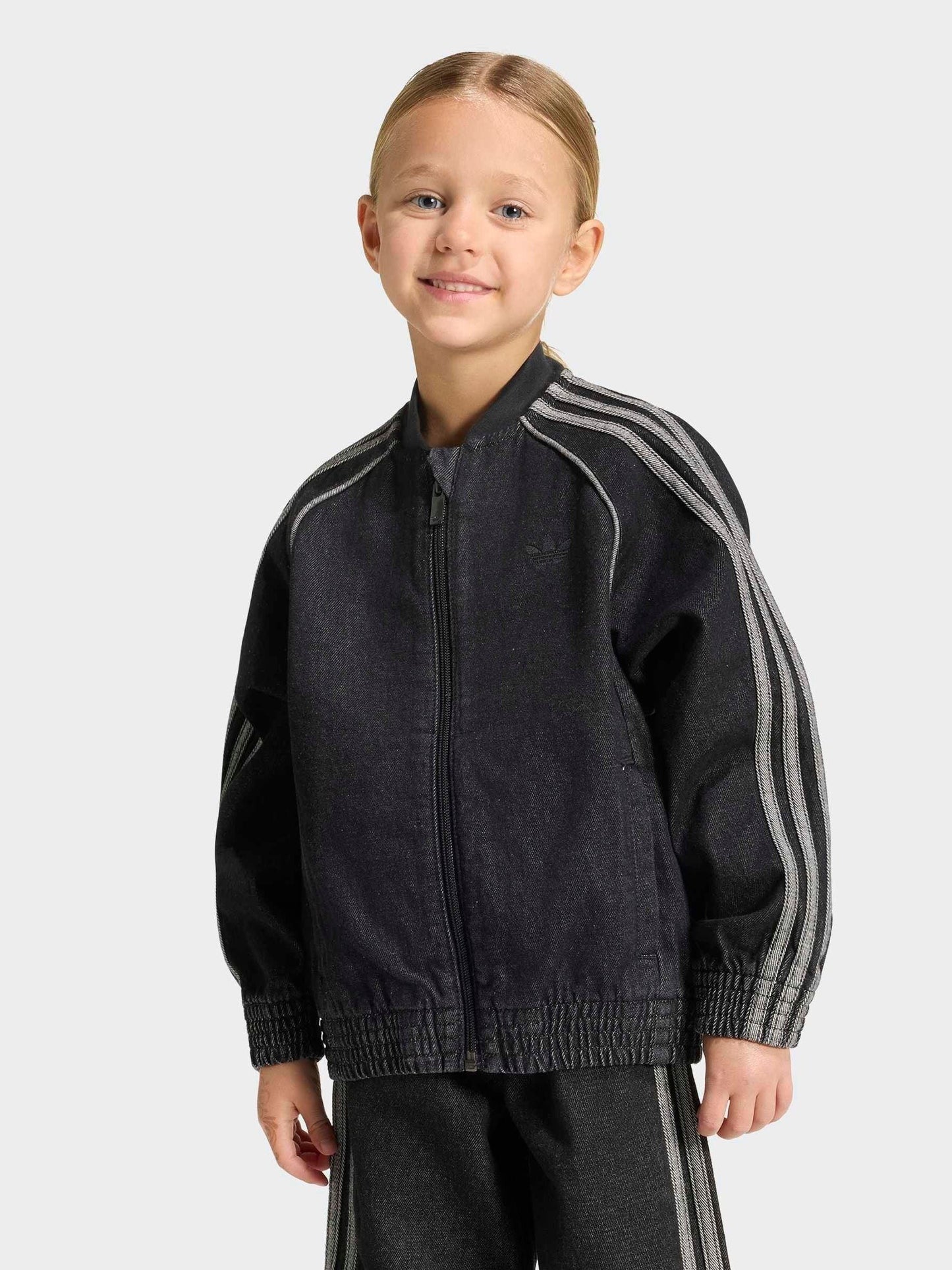 Dsiney Kidz - adidas Originals Black SST Loose Denim Track Top image 1