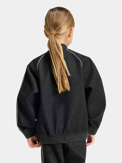 Dsiney Kidz - adidas Originals Black SST Loose Denim Track Top image 2