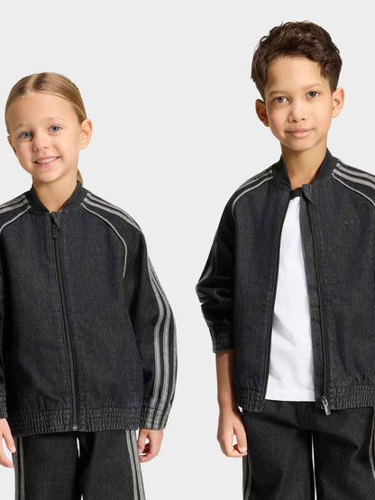 Dsiney Kidz - adidas Originals Black SST Loose Denim Track Top image 3