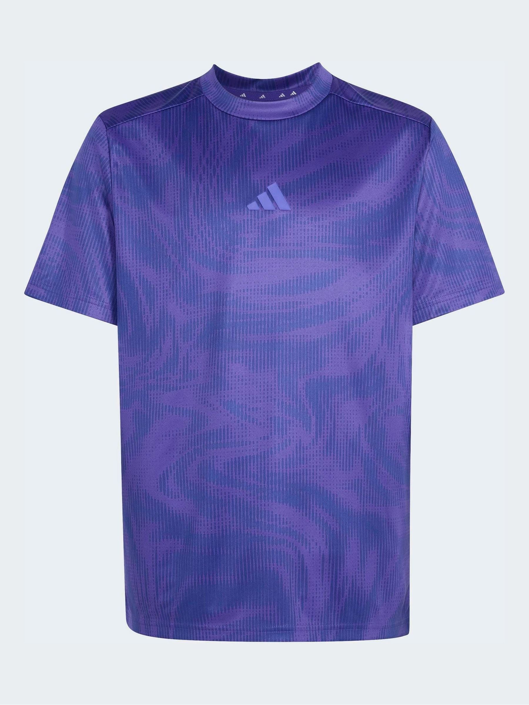 Dsiney Kidz - adidas Purple Sport Icons All-Over Graphic T-Shirt image 1