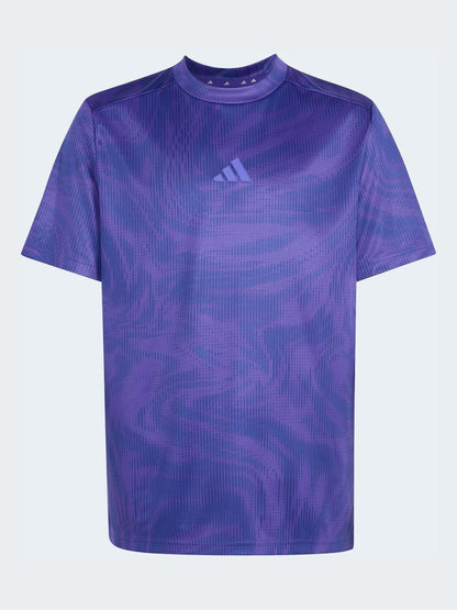 Dsiney Kidz - adidas Purple Sport Icons All-Over Graphic T-Shirt image 1