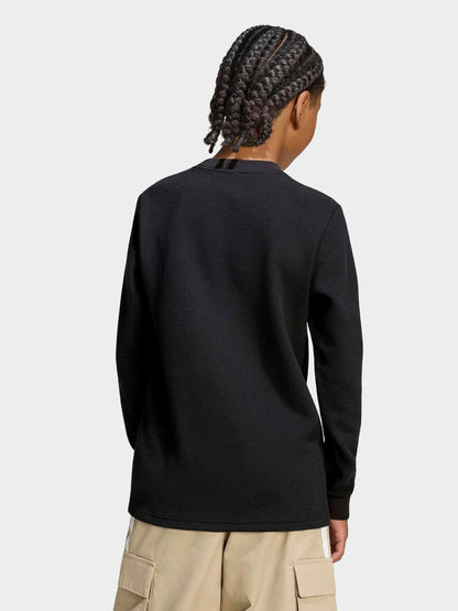 Dsiney Kidz - adidas Originals Black Waffle LS T-Shirt image 2