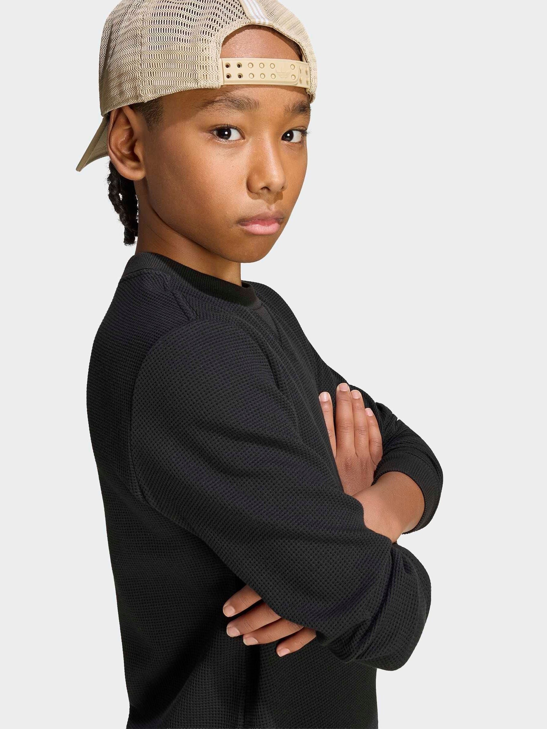 Dsiney Kidz - adidas Originals Black Waffle LS T-Shirt image 5
