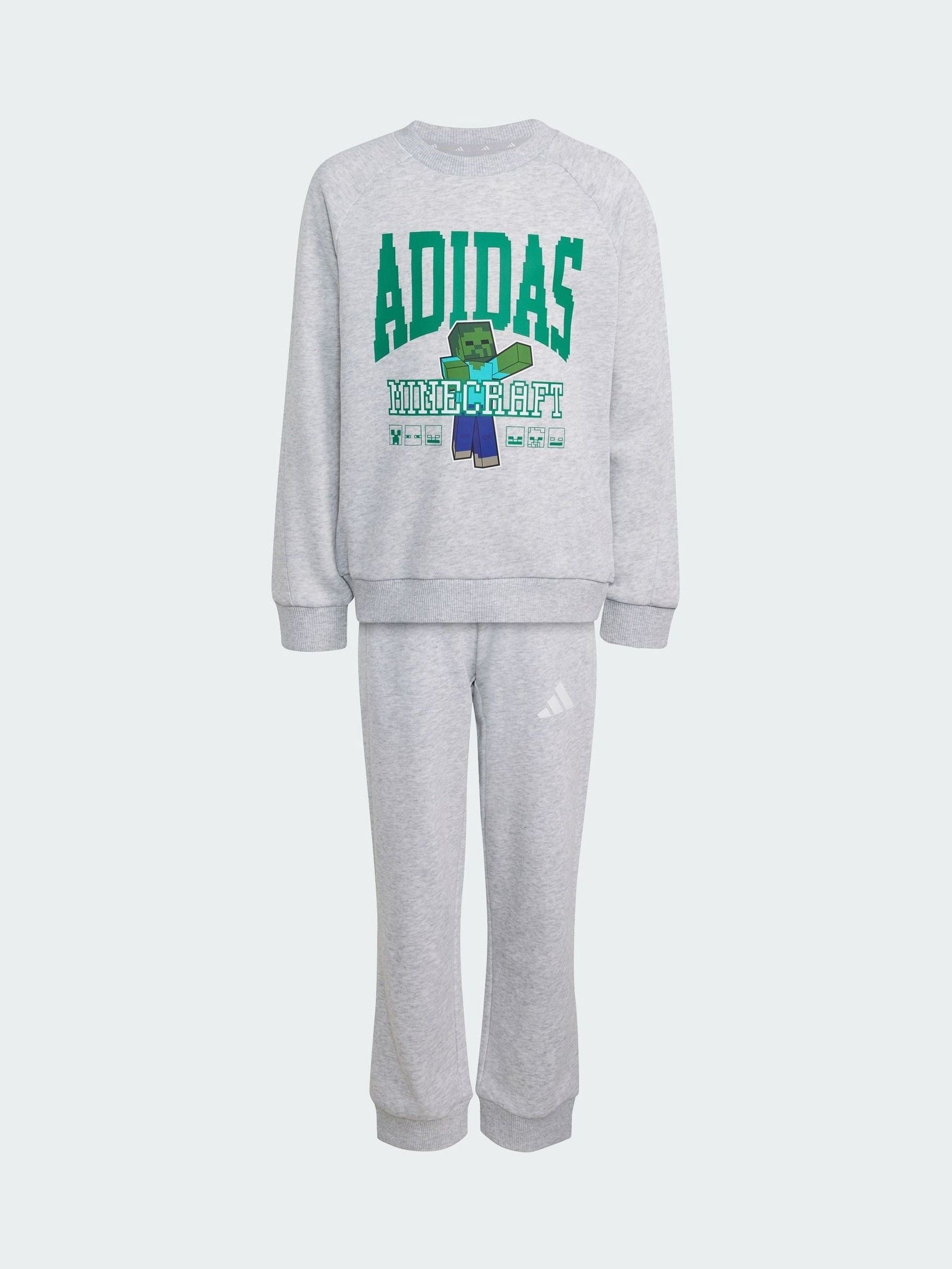 Dsiney Kidz - adidas Grey Minecraft Little Kids Tracksuit image 5