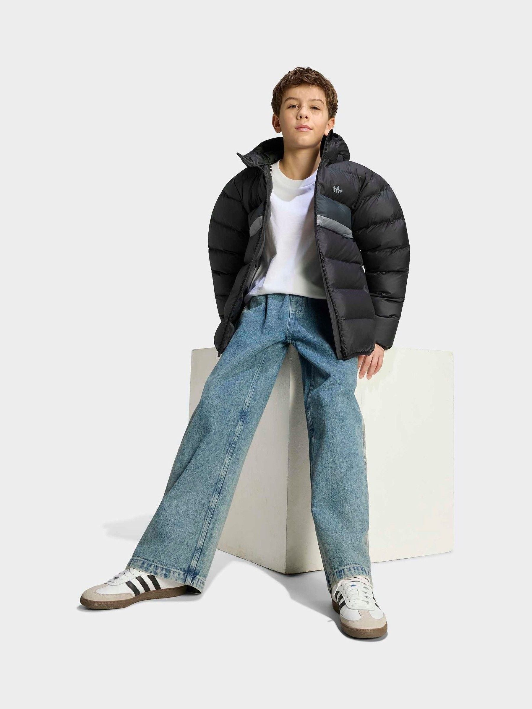 Dsiney Kidz - adidas Originals Black Colour Block Puffer Jacket image 3