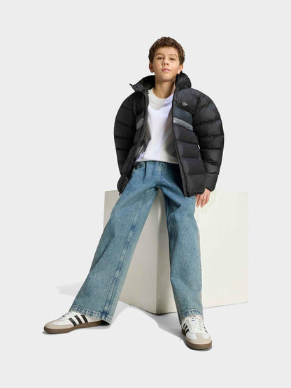 Dsiney Kidz - adidas Originals Black Colour Block Puffer Jacket image 3