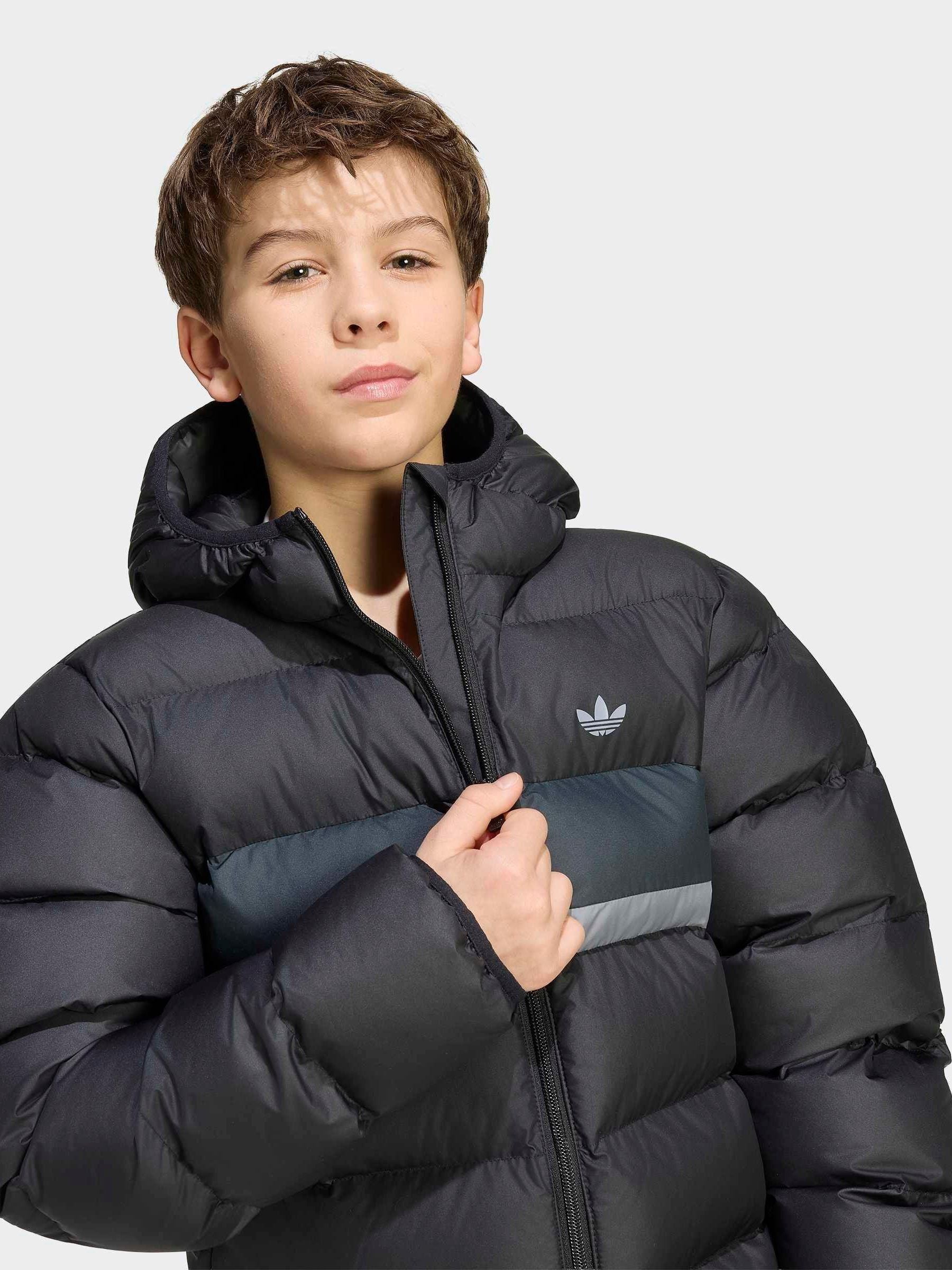 Dsiney Kidz - adidas Originals Black Colour Block Puffer Jacket image 4