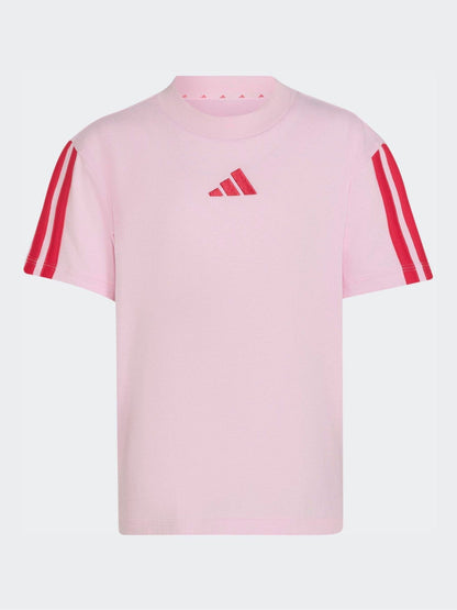 Dsiney Kidz - adidas Pink 3 Stripe Little Kids Top and Shorts Set image 3