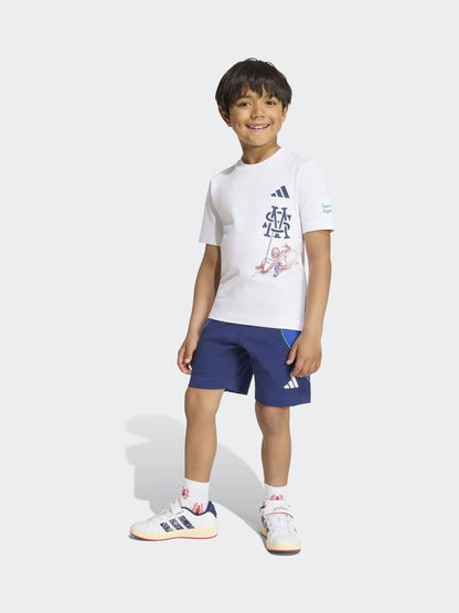 Dsiney Kidz - adidas White Marvel Spider-Man T-Shirt and Short Set image 1