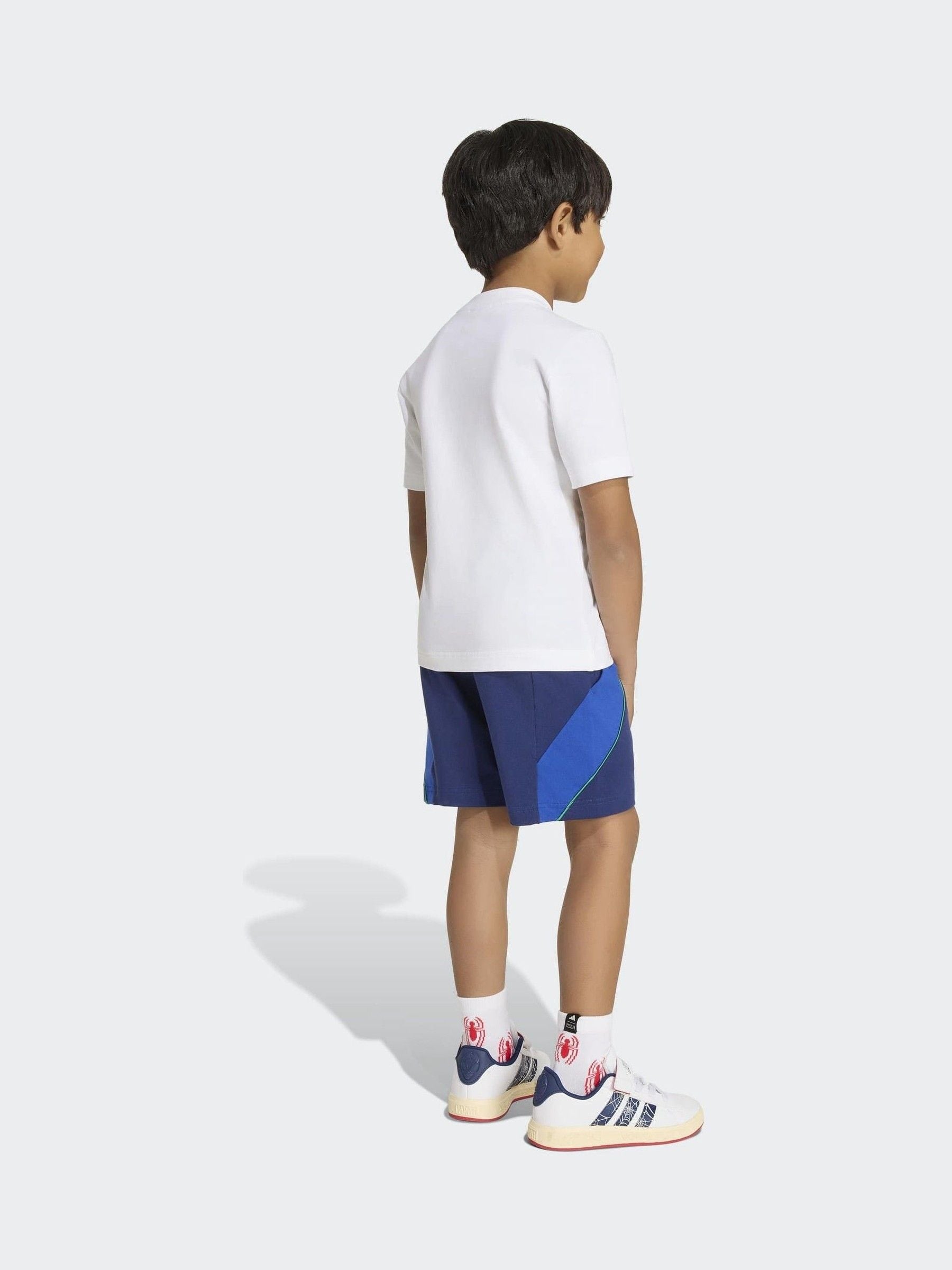 Dsiney Kidz - adidas White Marvel Spider-Man T-Shirt and Short Set image 2