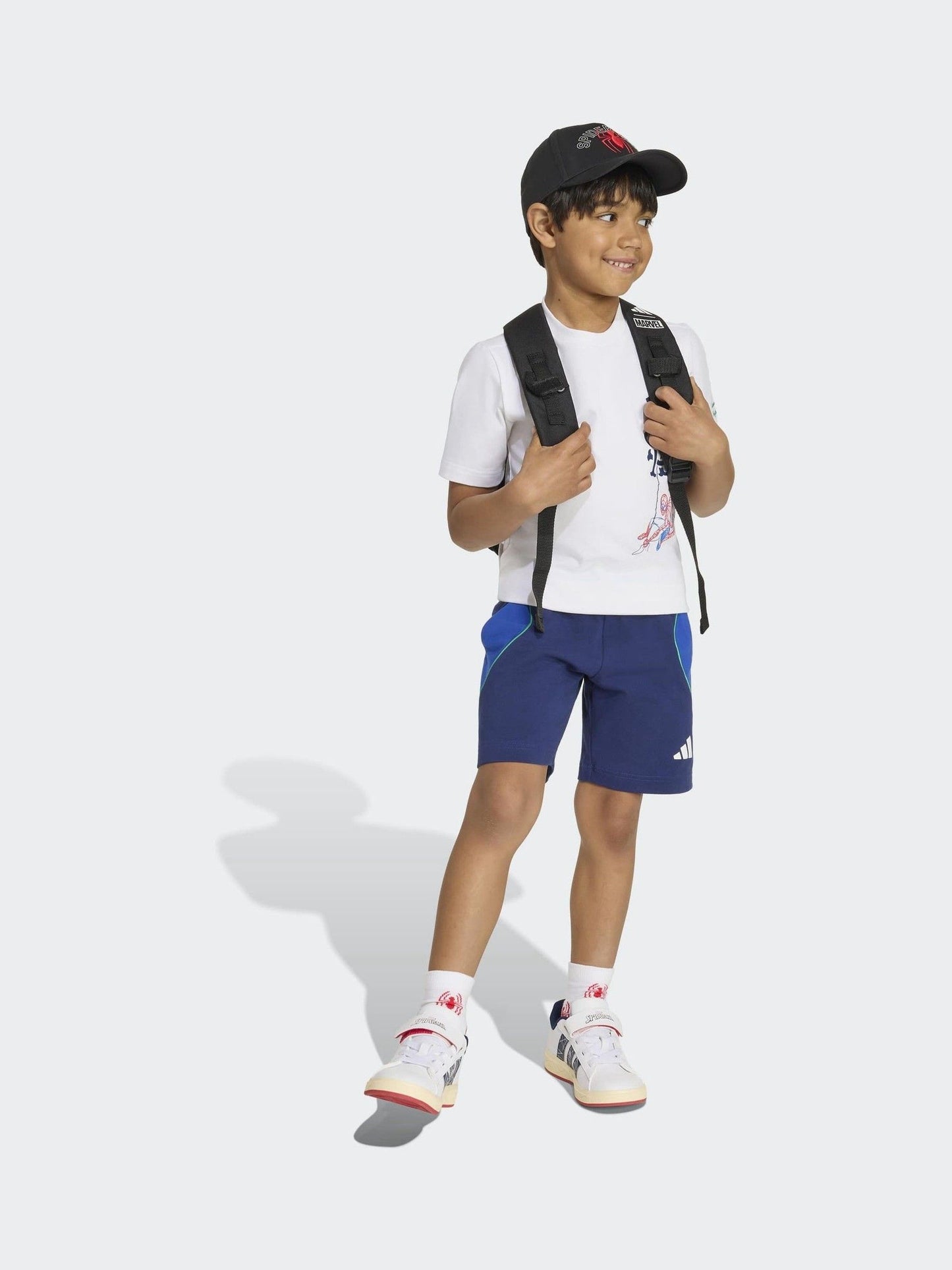 Dsiney Kidz - adidas White Marvel Spider-Man T-Shirt and Short Set image 4