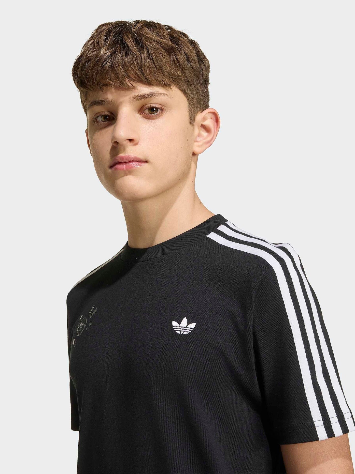 Dsiney Kidz - adidas Originals Black Brawl Stars 3 Stripe T-Shirt image 4