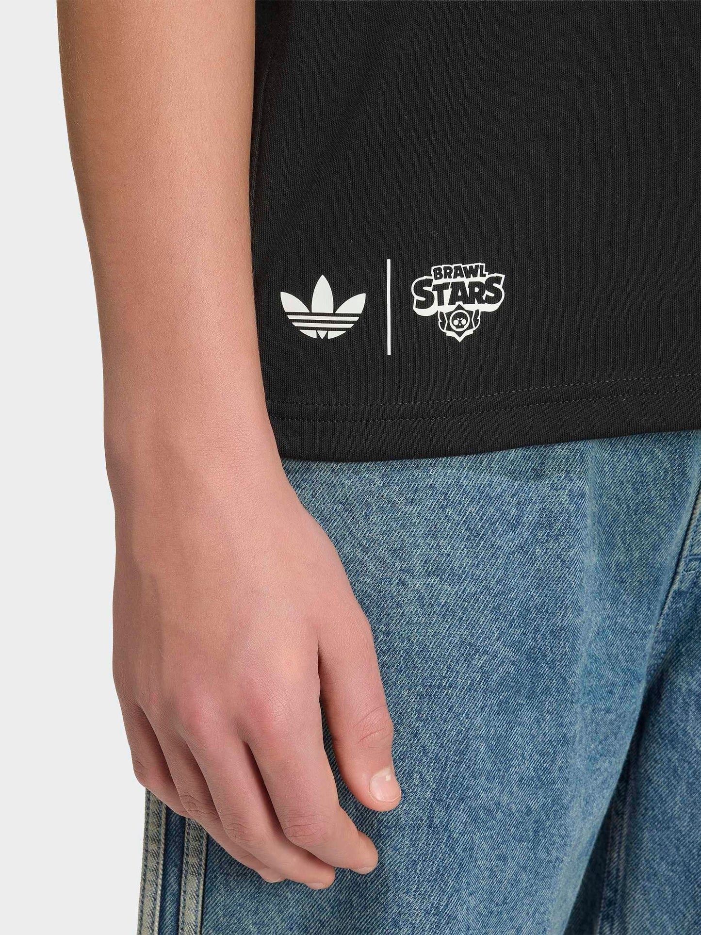 Dsiney Kidz - adidas Originals Black Brawl Stars 3 Stripe T-Shirt image 5