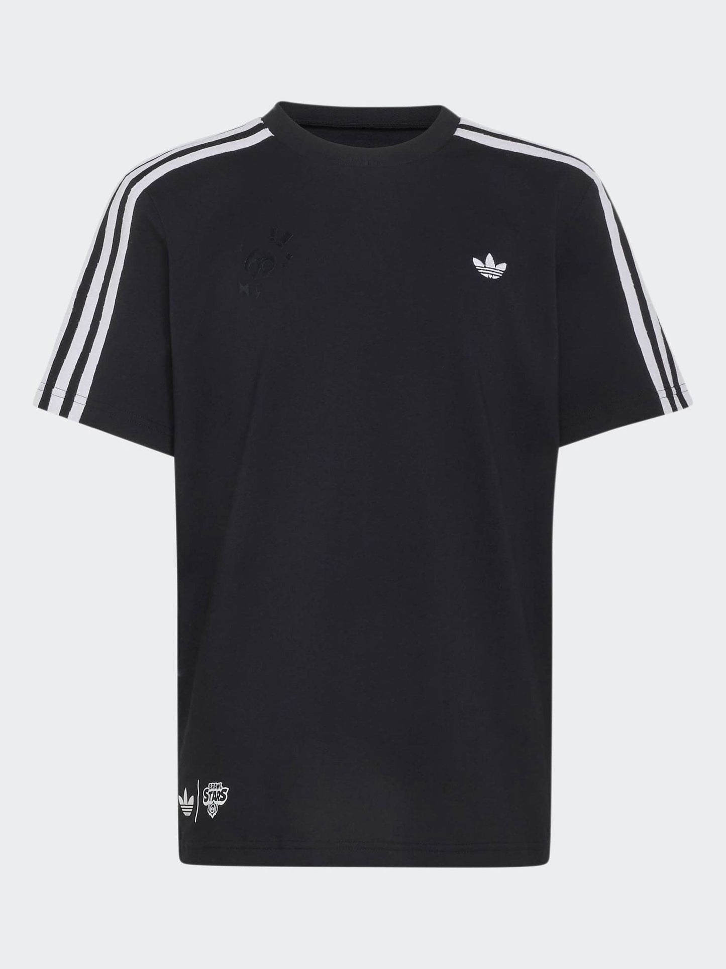Dsiney Kidz - adidas Originals Black Brawl Stars 3 Stripe T-Shirt image 6