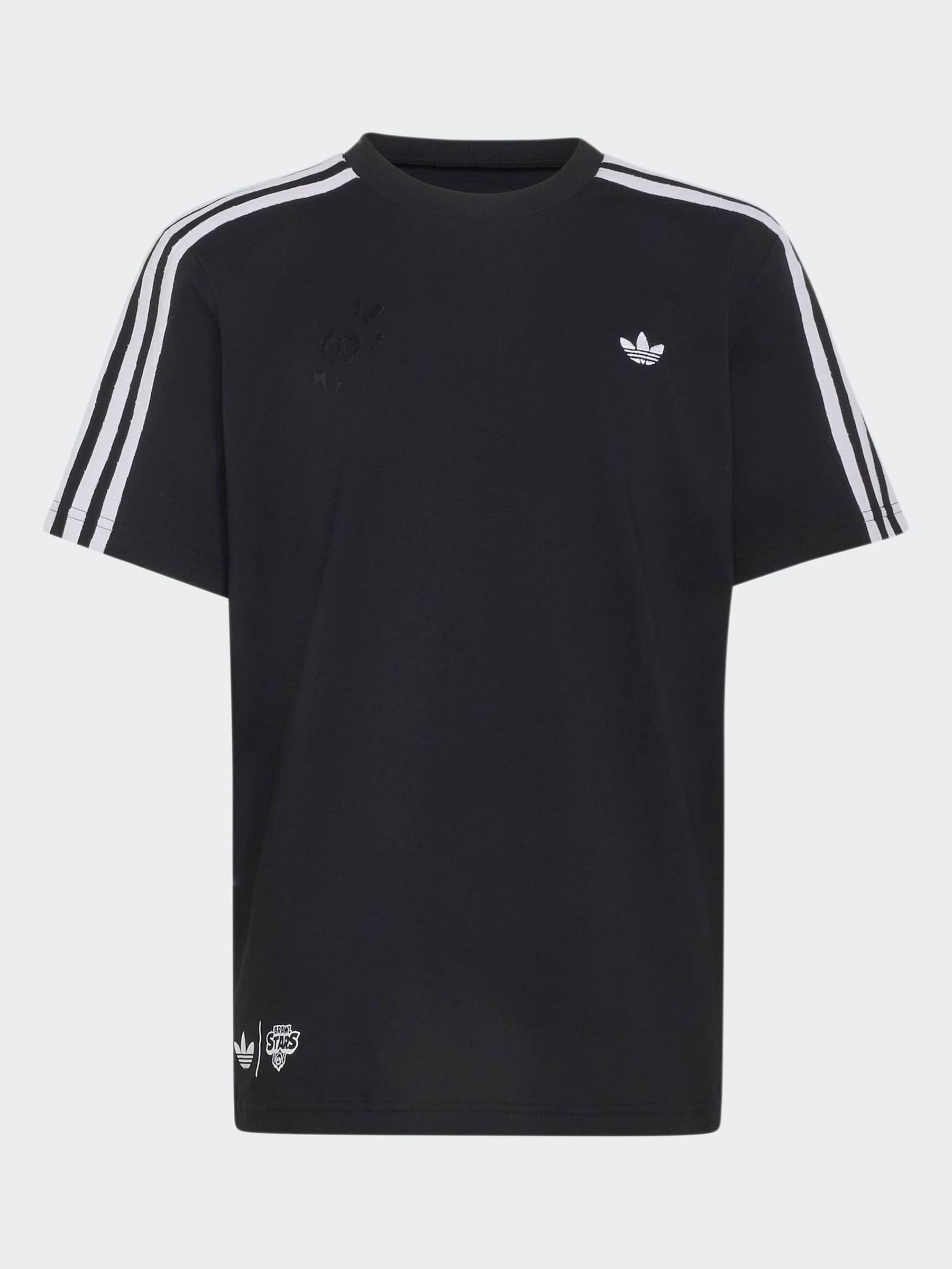 Dsiney Kidz - adidas Originals Black Brawl Stars 3 Stripe T-Shirt image 6