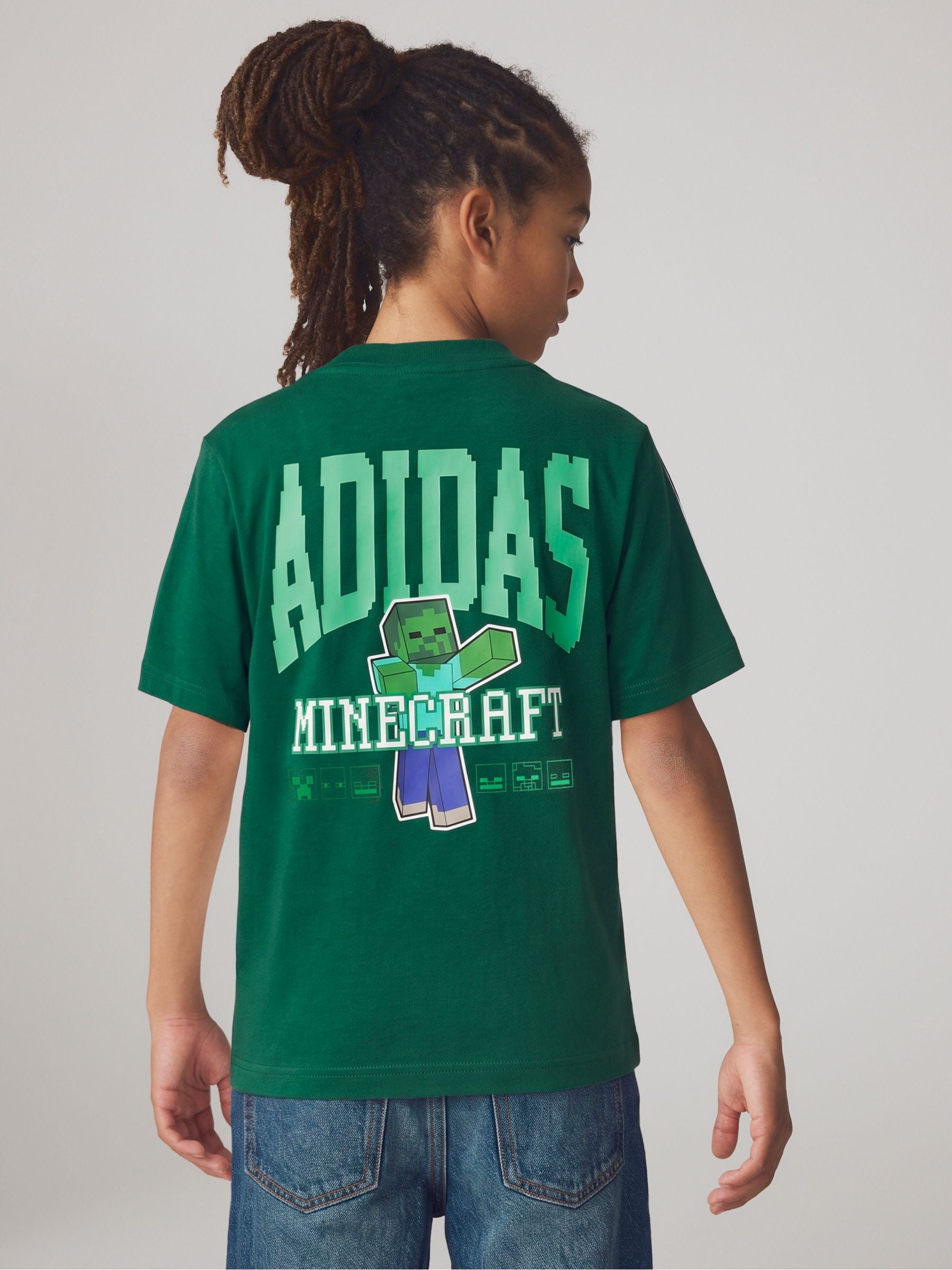 Dsiney Kidz - adidas Green Minecraft Graphic T-Shirt image 2