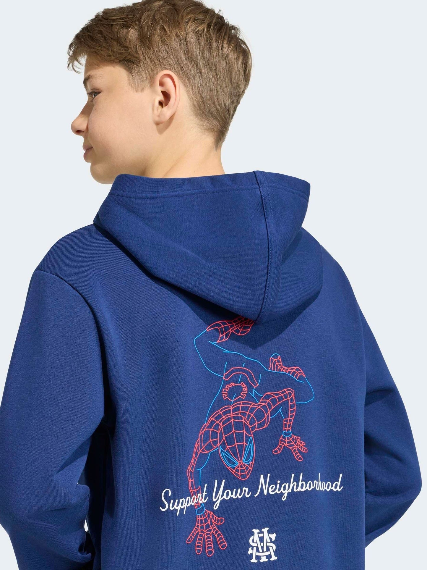 Dsiney Kidz - adidas Blue Marvel Spider-Man Hoodie image 5