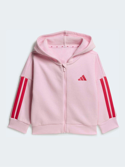 adidas Pink 3 Stripe Tracksuit image 2