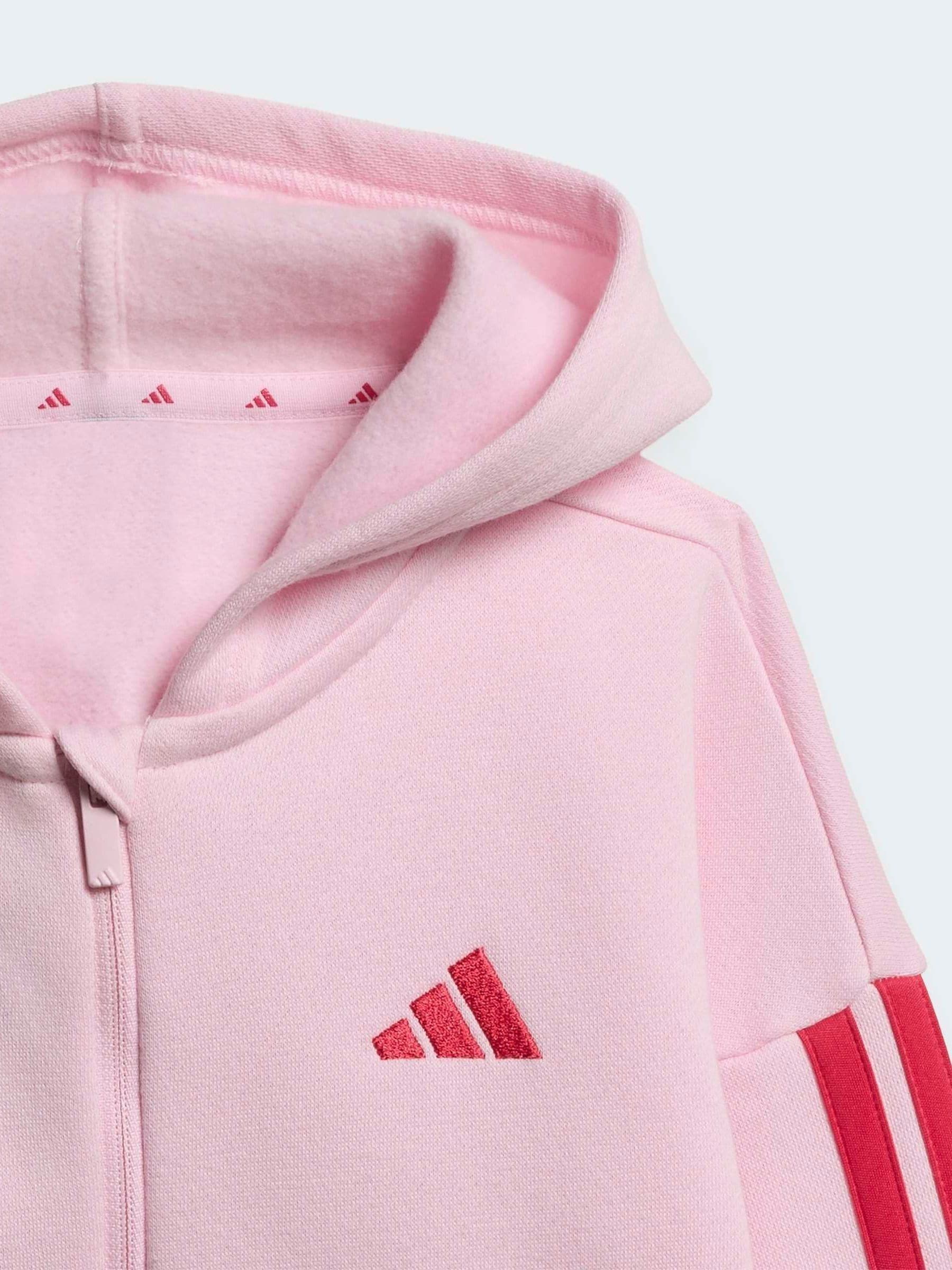adidas Pink 3 Stripe Tracksuit image 4