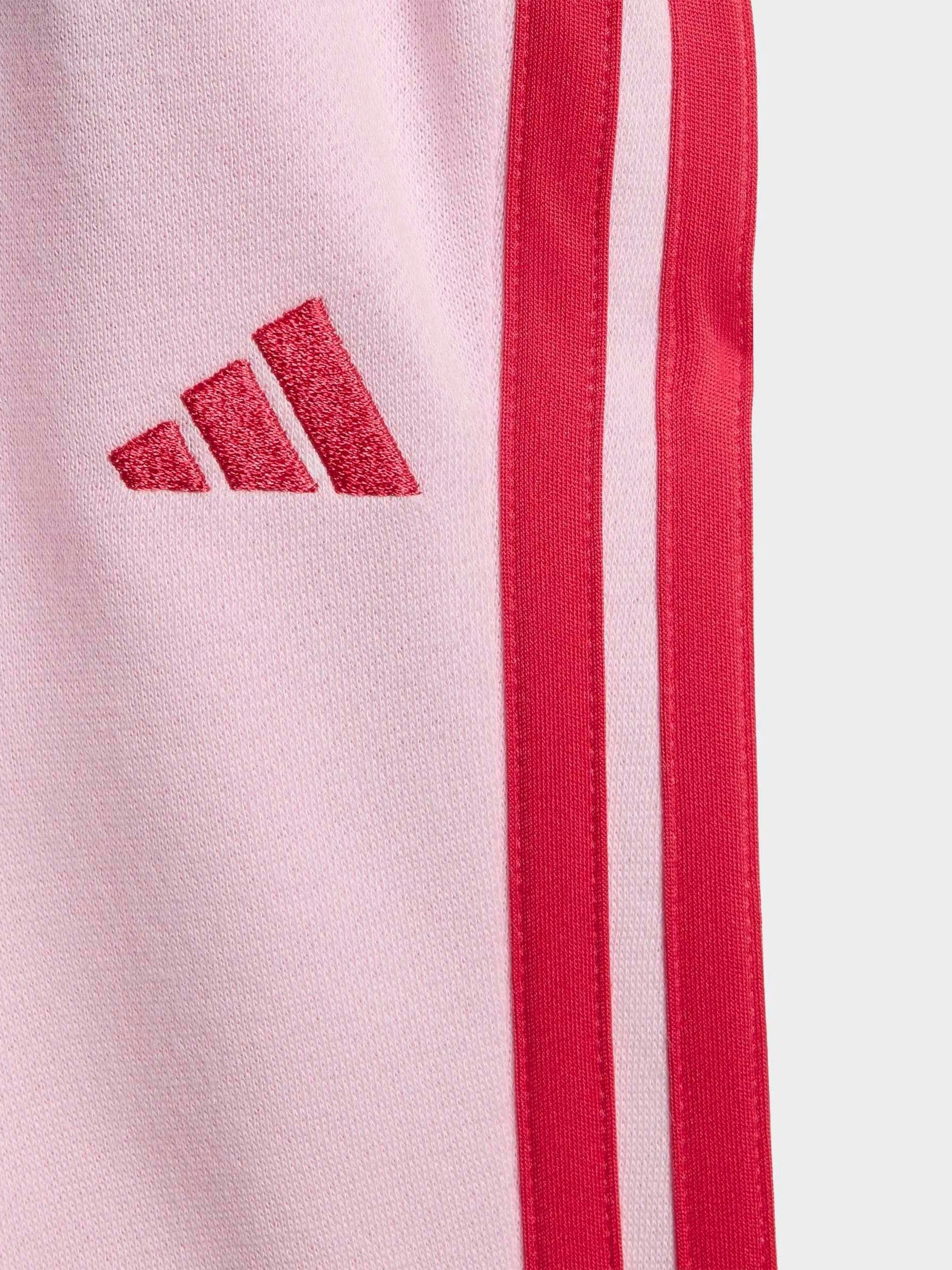 adidas Pink 3 Stripe Tracksuit image 7