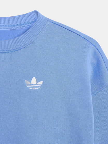 adidas Originals Blue Crew Neck Joggers Set image 6