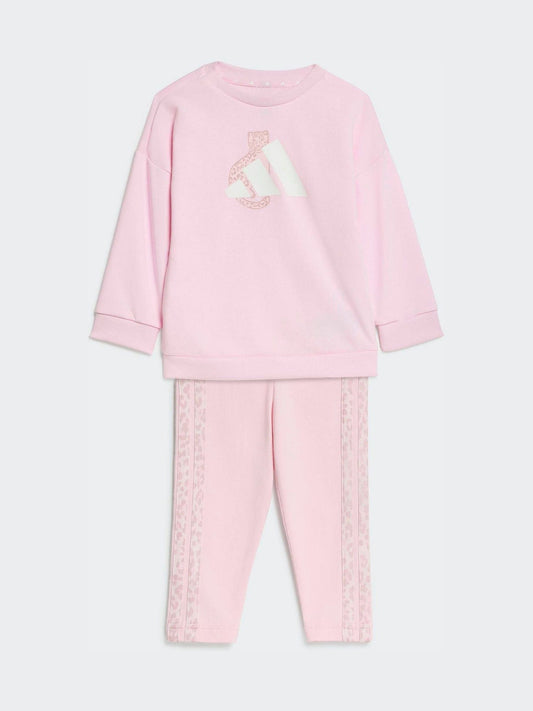 adidas Pink Sweat Top & Joggers Set image 1