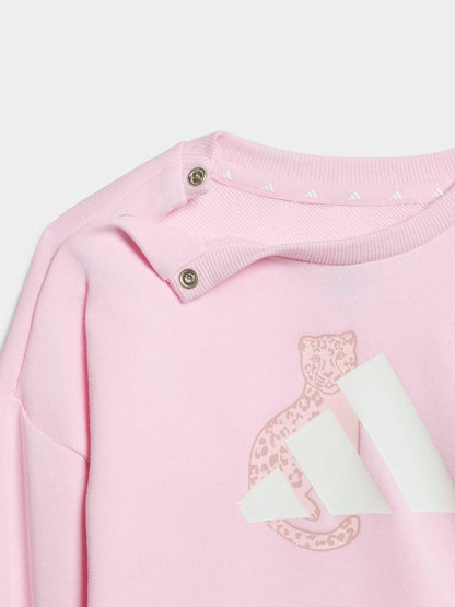 adidas Pink Sweat Top & Joggers Set image 7