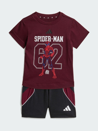 Dsiney Kidz - adidas Burgundy Red Spiderman Top and Shorts Set image 1