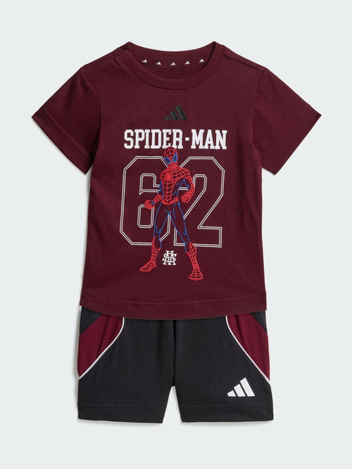 Dsiney Kidz - adidas Burgundy Red Spiderman Top and Shorts Set image 1