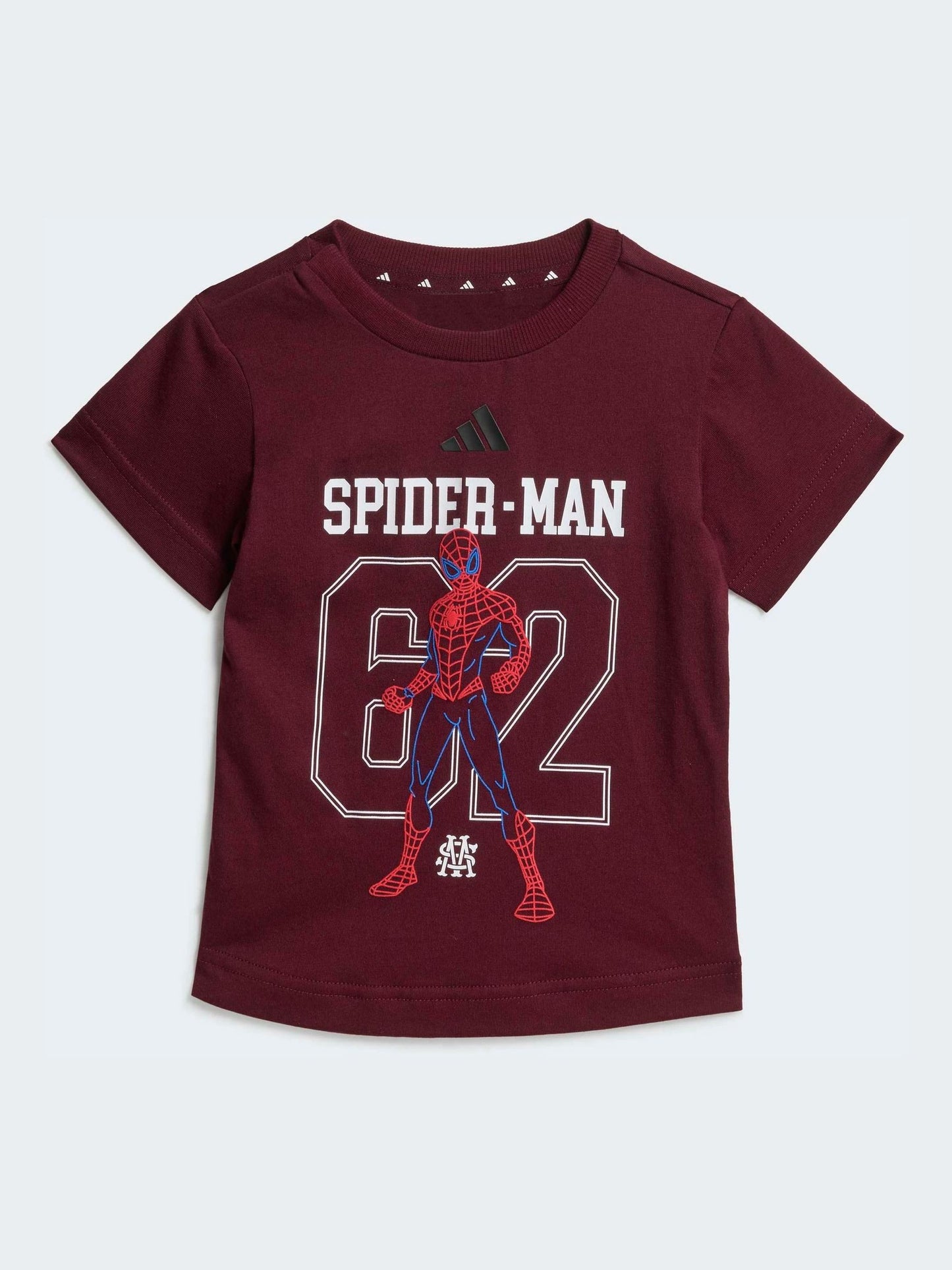 Dsiney Kidz - adidas Burgundy Red Spiderman Top and Shorts Set image 2