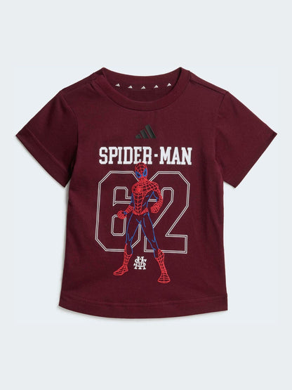 Dsiney Kidz - adidas Burgundy Red Spiderman Top and Shorts Set image 2