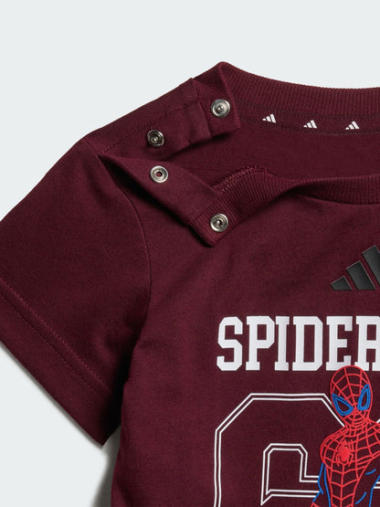 Dsiney Kidz - adidas Burgundy Red Spiderman Top and Shorts Set image 4