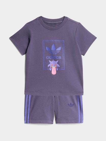 adidas Originals Purple T-Shirt and Shorts Set - image 1