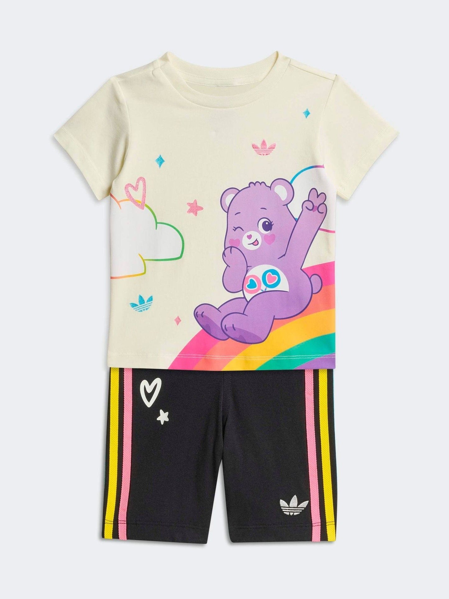 Dsiney Kidz - adidas Originals White Care Bears T-Shirt and Shorts Set image 1