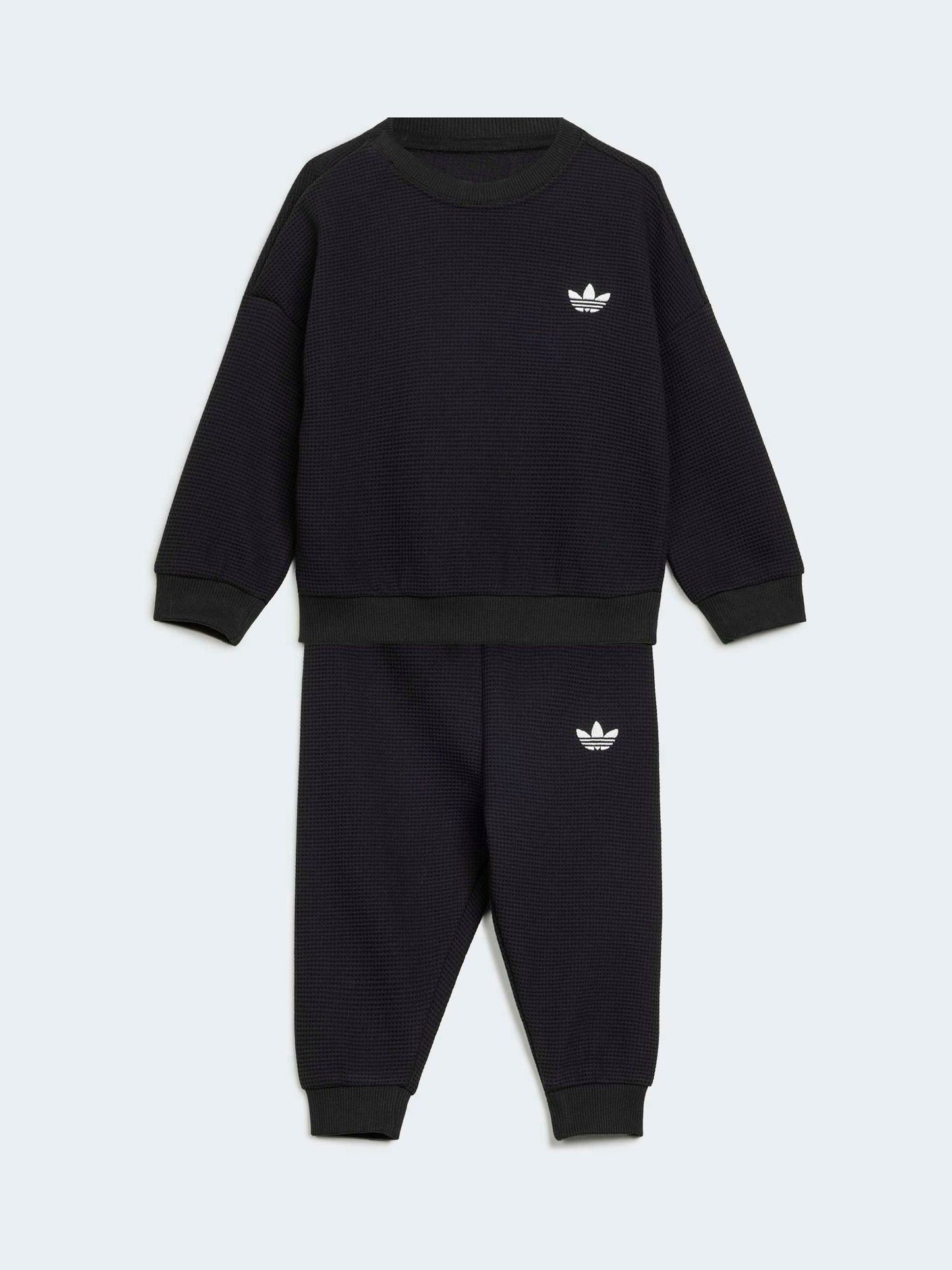 Dsiney Kidz - adidas Originals Black Waffle Texture Top and Joggers Set image 2