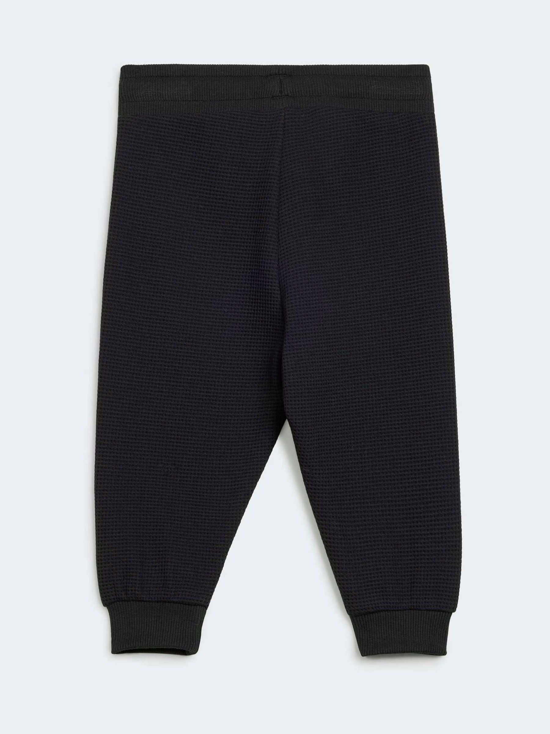 Dsiney Kidz - adidas Originals Black Waffle Texture Top and Joggers Set image 3