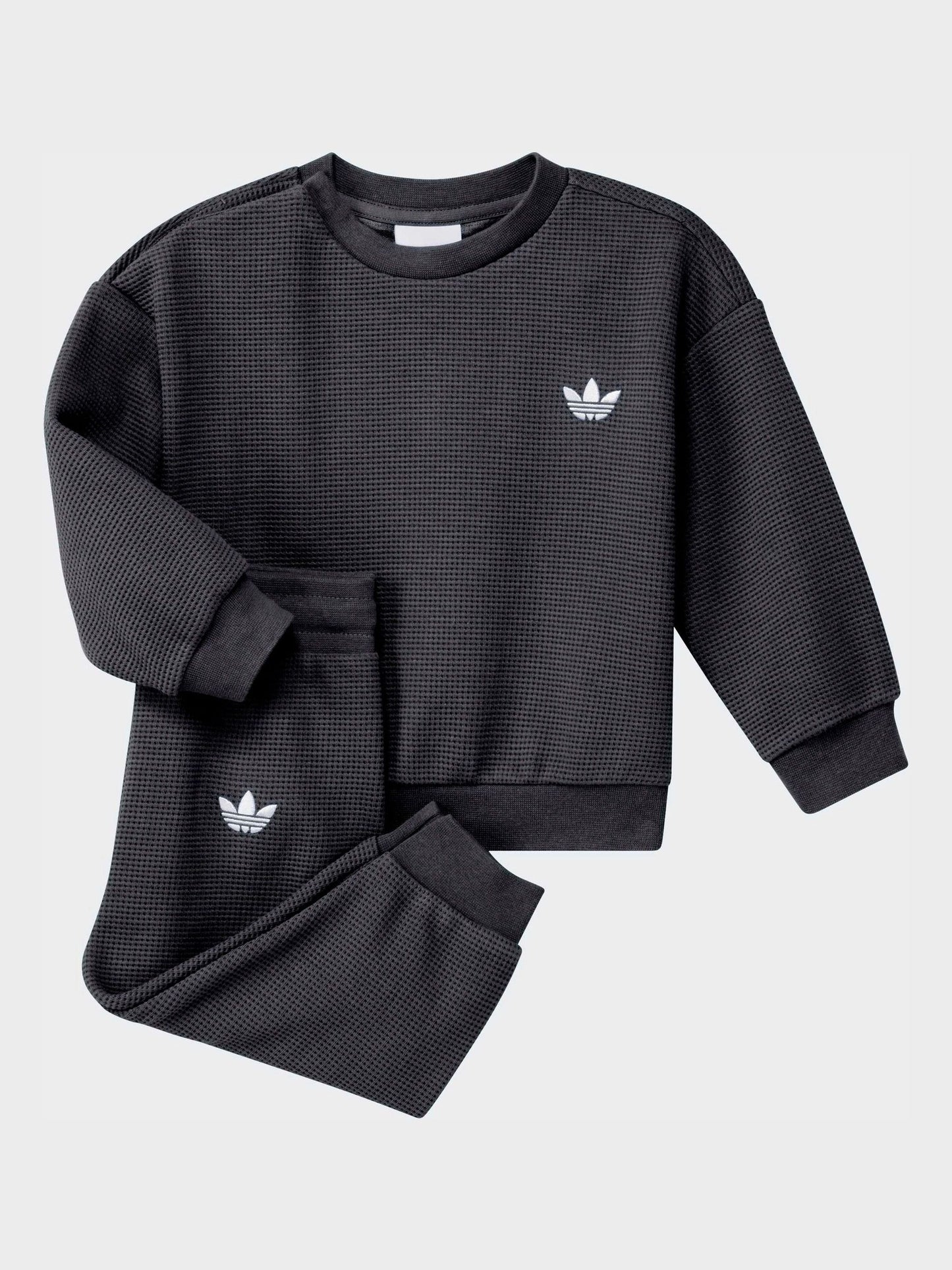 Dsiney Kidz - adidas Originals Black Waffle Texture Top and Joggers Set image 1