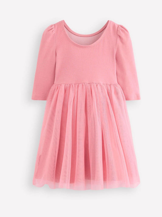 Boden Pink Appliqué Tulle Dress - image 2