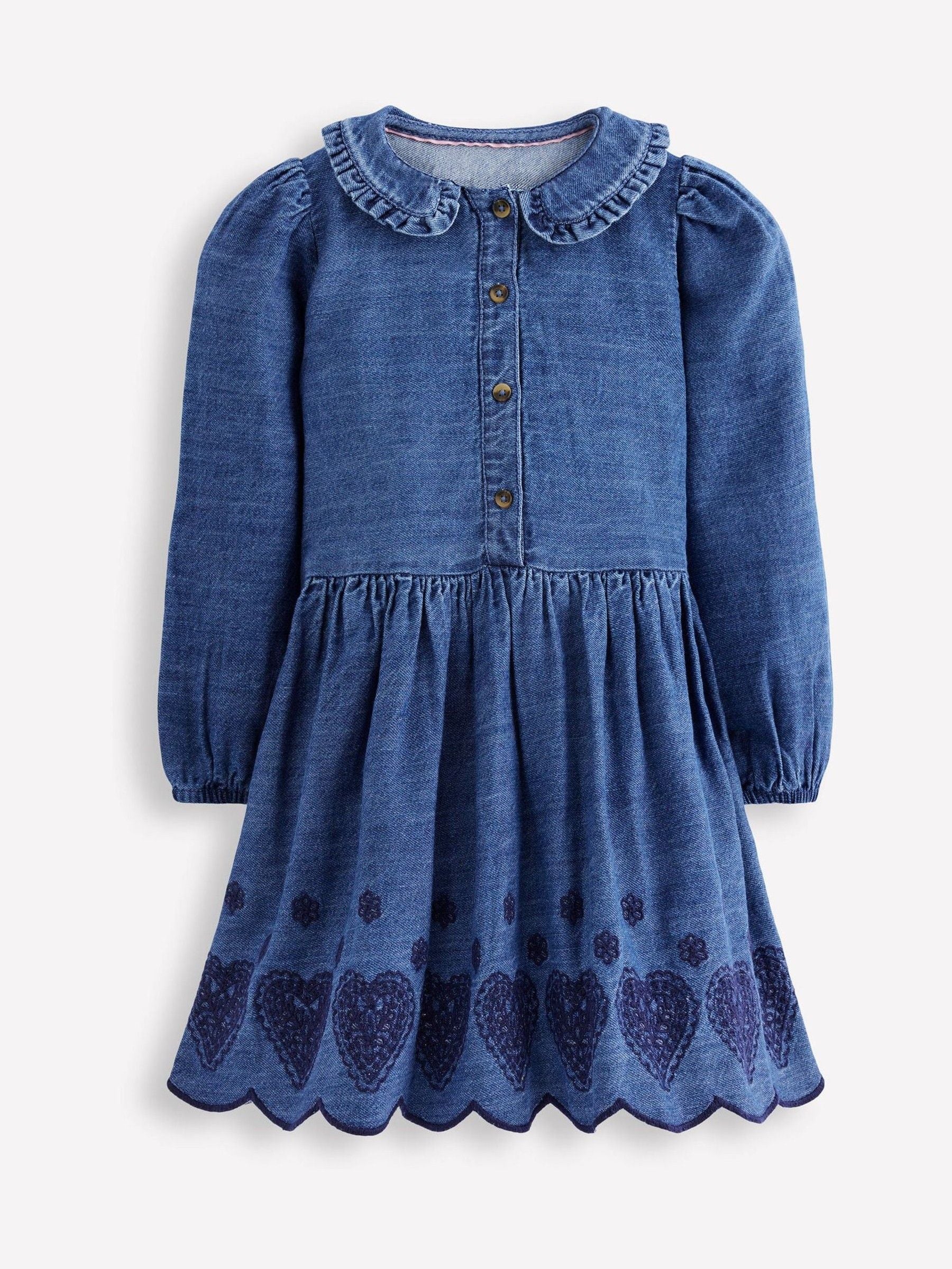 Boden Blue Heart Pretty Shirt Dress image 1